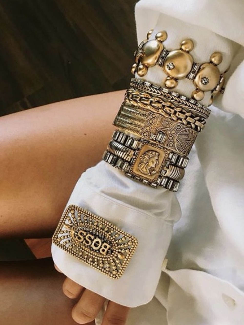 Dylanlex Gilded Jet Bracelet
